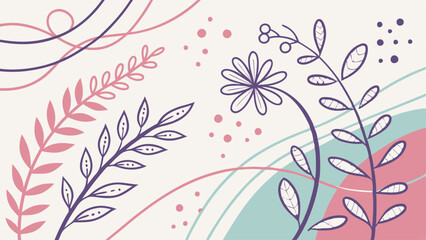 Playful Abstract Vector with Pastel Scribbles, Brush Strokes, and Hand-Drawn Patterns in Soft Shades of Pink, Lavender, Mint, and Baby Blue, Perfect for Cheerful and Whimsical Designs