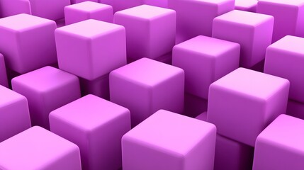 Fototapeta premium Abstract Purple Cubes 3D Background Texture