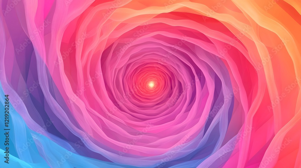 Poster vibrant tunnel-like light ray pattern for captivating abstract visual effects