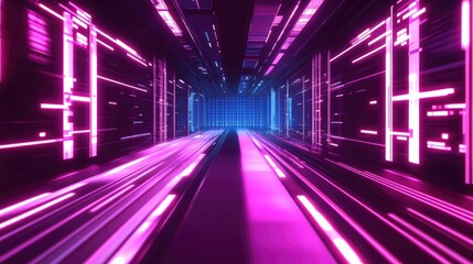 Fototapeta premium Abstract futuristic techno vibes in neon