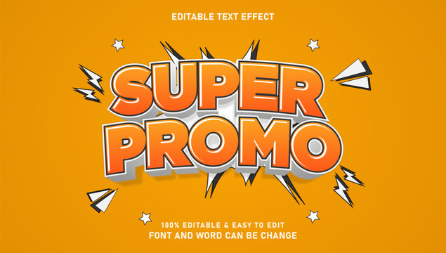 Editable super pomo text effect