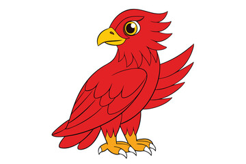 Cute Bird Vector art in Illustration on a White Background
