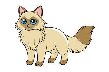 Cute animal Vector art in Illustration on a White Background