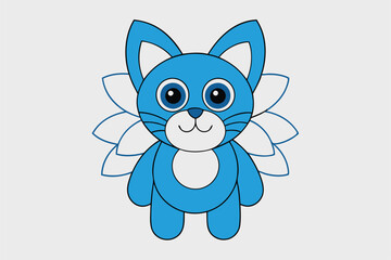 Cute animal Vector art in Illustration on a White Background