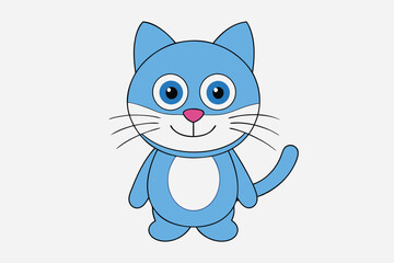 Cute Animal Vector art in Illustration on a White Background