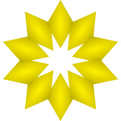 hexagon star isolated on white