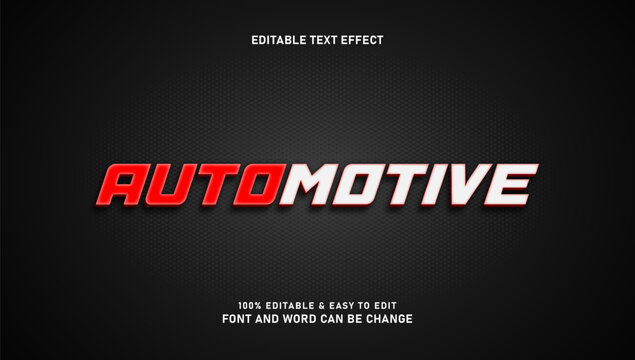 Editable automotive text effects
