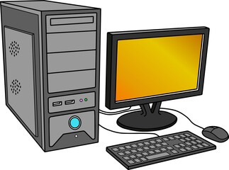 computer vector illustration isolated on white background