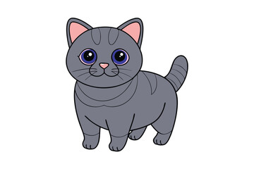 Cute Animal Vector art in Illustration on a White Background