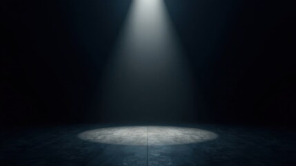 Illuminated Concrete Floor in a Dark Room A Dramatic Setting for Product Displays or Artistic Compositions
