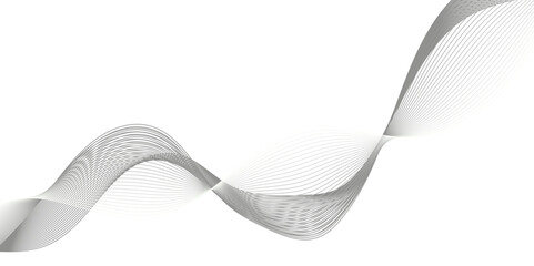 Abstract modern wavy lines background,  gray and white wavy lines and dots Pattern background, illustration of overlapping curved gray lines forming a flowing wave pattern on a white background,