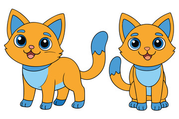 Cute Animal Vector art in Illustration on a White Background