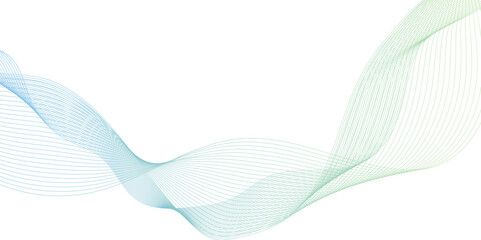 abstract background with green wave line, green ribbon isolated on white background, dark blue abstract background with wavy lines. modern technology concept.