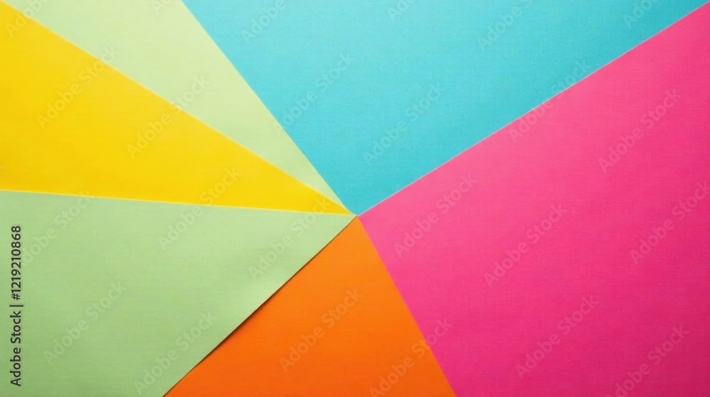 Aufkleber vibrant color palette a delightful arrangement of six hues in a geometric pattern featuring a centra
