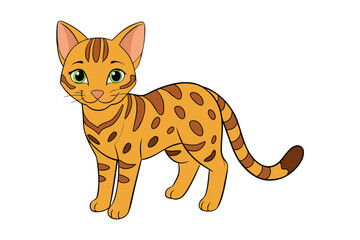 Cute Animal Vector art in Illustration on a White Background