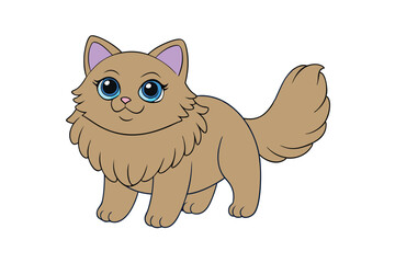 Cute Animal Vector art in Illustration on a White Background
