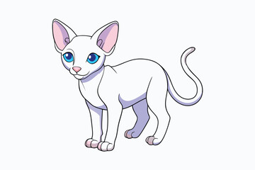 Cute Animal Vector art in Illustration on a White Background
