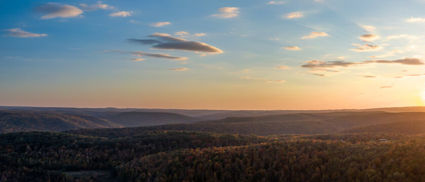 sunset in the mountains
