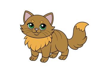 Cute Animal Vector art in Illustration on a White Background
