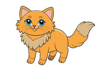 Cute Animal Vector art in Illustration on a White Background
