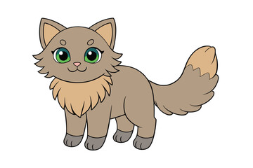 Cute Animal Vector art in Illustration on a White Background
