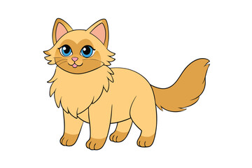 Cute Animal Vector art in Illustration on a White Background
