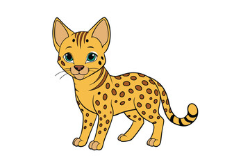 Cute Animal Vector art in Illustration on a White Background
