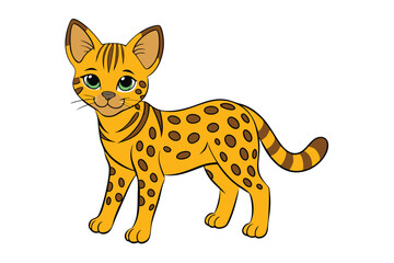 Cute Animal Vector art in Illustration on a White Background
