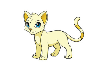 Cute Animal Vector art in Illustration on a White Background
