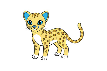 Cute Animal Vector art in Illustration on a White Background
