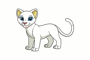 Cute Animal Vector art in Illustration on a White Background
