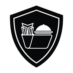 Fast food logo vector style silhouette illustration2.eps