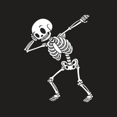 Skeleton dancing art and illustration