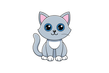 Cute Animal Vector art in Illustration on a White Background
