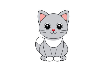 Cute Animal Vector art in Illustration on a White Background
