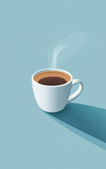 Obraz premium cup of coffee with steam