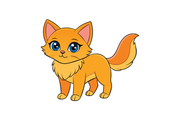 Cute Animal Vector art in Illustration on a White Background
