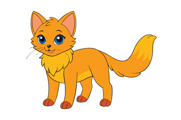 Cute Animal Vector art in Illustration on a White Background
