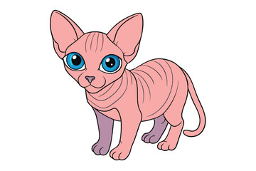 Cute Animal Vector art in Illustration on a White Background
