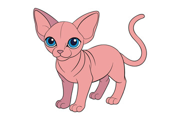 Cute Animal Vector art in Illustration on a White Background
