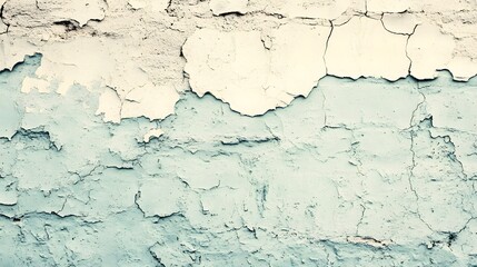 Obraz premium Textured Cracked Wall Paint Background Pastel Blue White