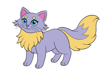 Cute Animal Vector art in Illustration on a White Background
