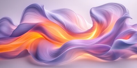 Fototapeta premium soft pastel gradient background in light peach, lavender, and mint, resembling a gentle sunrise, with soft, fluid transitions and a sense of calm serenity 