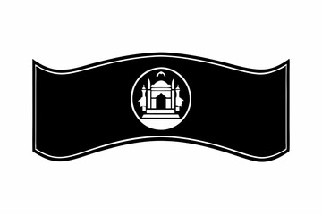 Country Flag Vector art in Illustration on a White Background