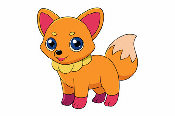 Cute Animal Vector art in Illustration on a White Background