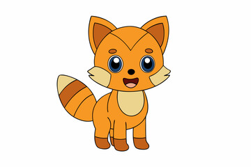 Cute Animal Vector art in Illustration on a White Background