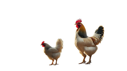 Fototapeta premium Village chicken on transparent background