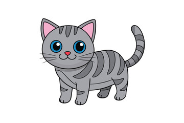 Cute Animal Vector art in Illustration on a White Background