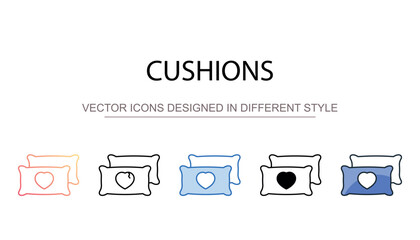 Cushions icon design with white background stock illustration