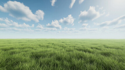 Obraz premium green field and blue sky